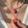 Colorful Beaded Fruit Necklace Bohemian Fruit Charms Necklaces Fashion 3D Fruit Choker  Jewelry