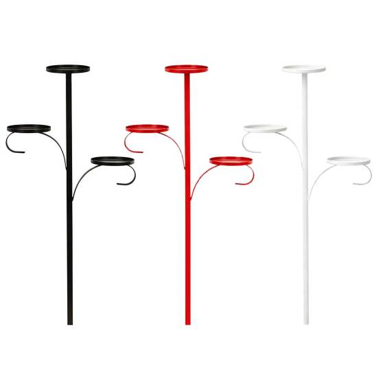 Christmas Tree Topper Candle Holder 3-Tier Metal Triple Candle Tree Topper Shelf Candelabra Indoor Light-up Xmas Tree Topper Decoration