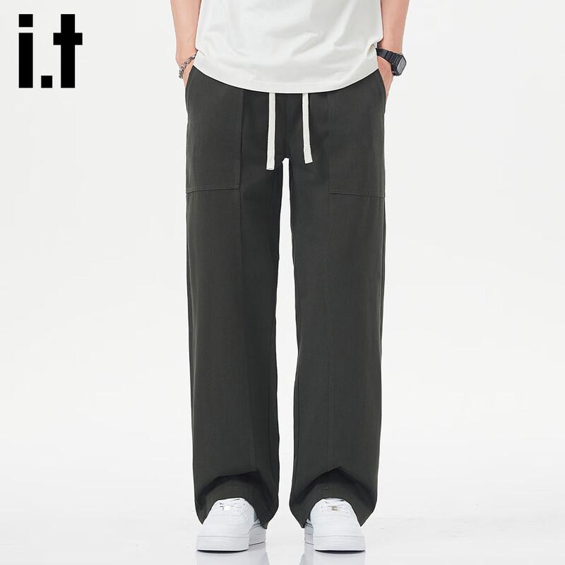 

Izzue IT Men s High Street Drawstring Straight-Leg Casual Pants XL