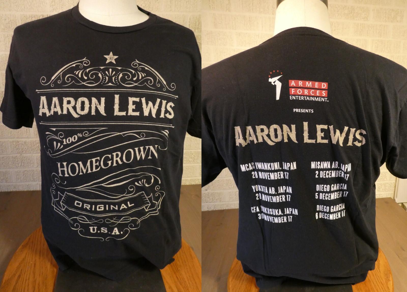2 Sides AARON LEWIS Home Grown Armed Forces Ent. Japan Concert Tour Shirt TH213 XXXL