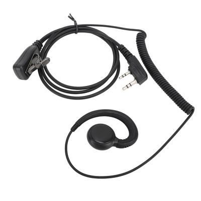 Einohrhörer mit Ohrbügel, eingebautem Mikrofon, Push-to-Talk, K-Stecker, 2-Wege-Funkgerät-Ohrhörer für UV 5R BF