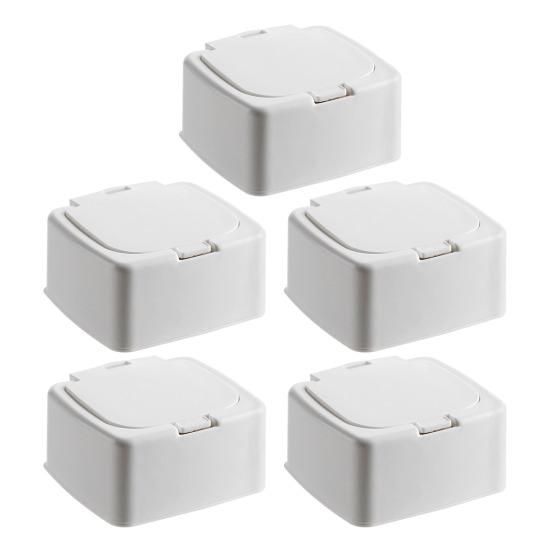 5Pcs Mini Storage Boxes Drawer Storage Box with Pop-Up Lid Desktop Storage Organizer for Office Home Small Item Storage B