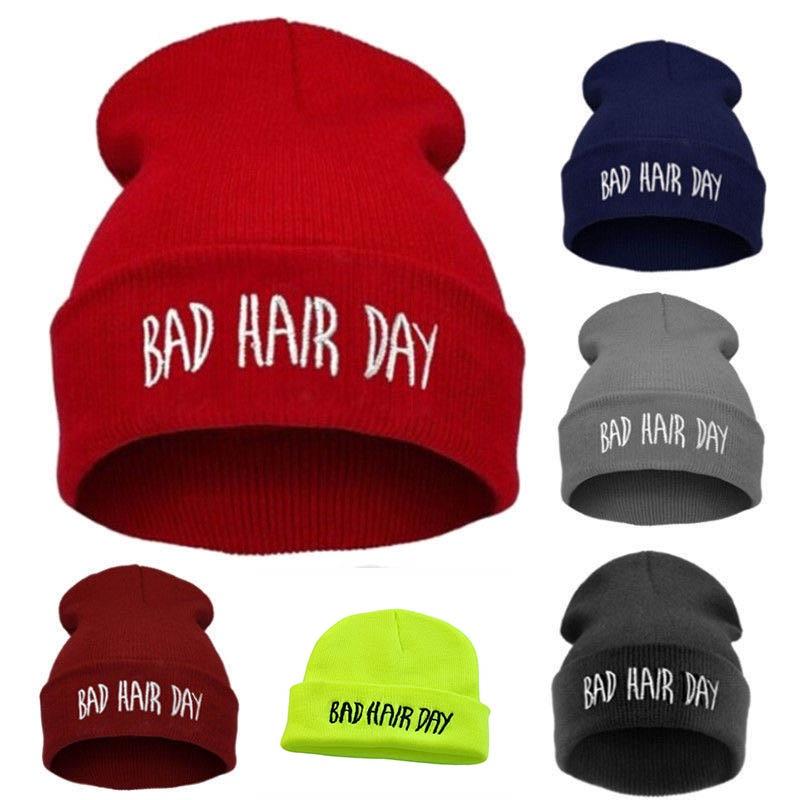 Warm Fashion Winter Bad Hair Day Cap Hiphop Knit Beanie Hats Womens Mens Hat