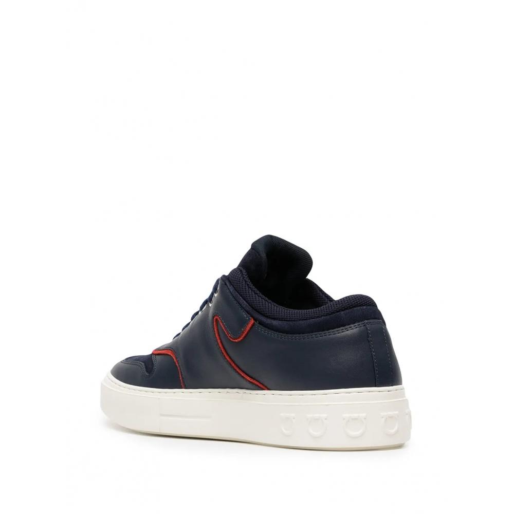 Salvatore Ferragamo Ferragamo Borg Logo Low Top Sneakers Blue
