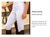 Unisex Cross-Border Non-Slip Silicone Equestrian Riding Pants with Zipper Placket - White