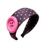 Wide Brim Dopamine Hair Hoop Non Slip Oversized Button Hairband Polka Dot Headband  Makeup