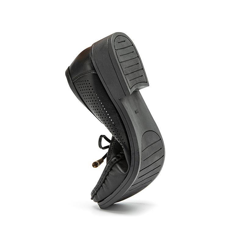 Designer bow-knot shoes luxury korean fashion mary jane shoes non-slip ladies breathable hollow out loafers shoes