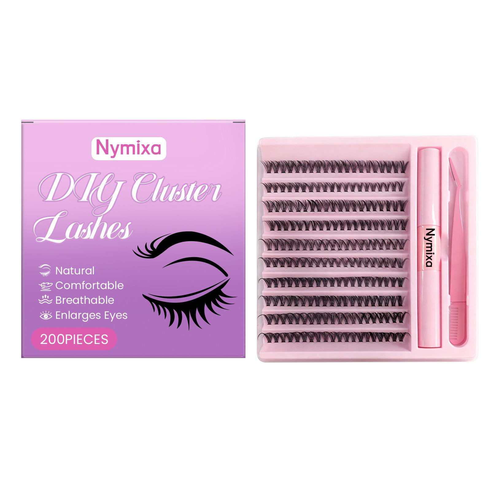 Nymixa Natural Eyelash Cluster Set - Easy-to-Wear, Long-Lasting, Multi-Style for Daily Eye Makeup