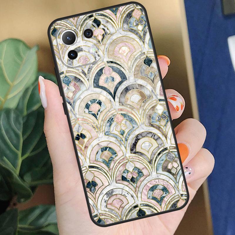 

Muted Moroccan Mosaic Tiles Case For Xiaomi 17 Pro Max 14 15 Ultra 13T 14T 15T Pro POCO F8 F7 F5 F6 X5 X6 X7 Pro Coque POCO F7 Pro