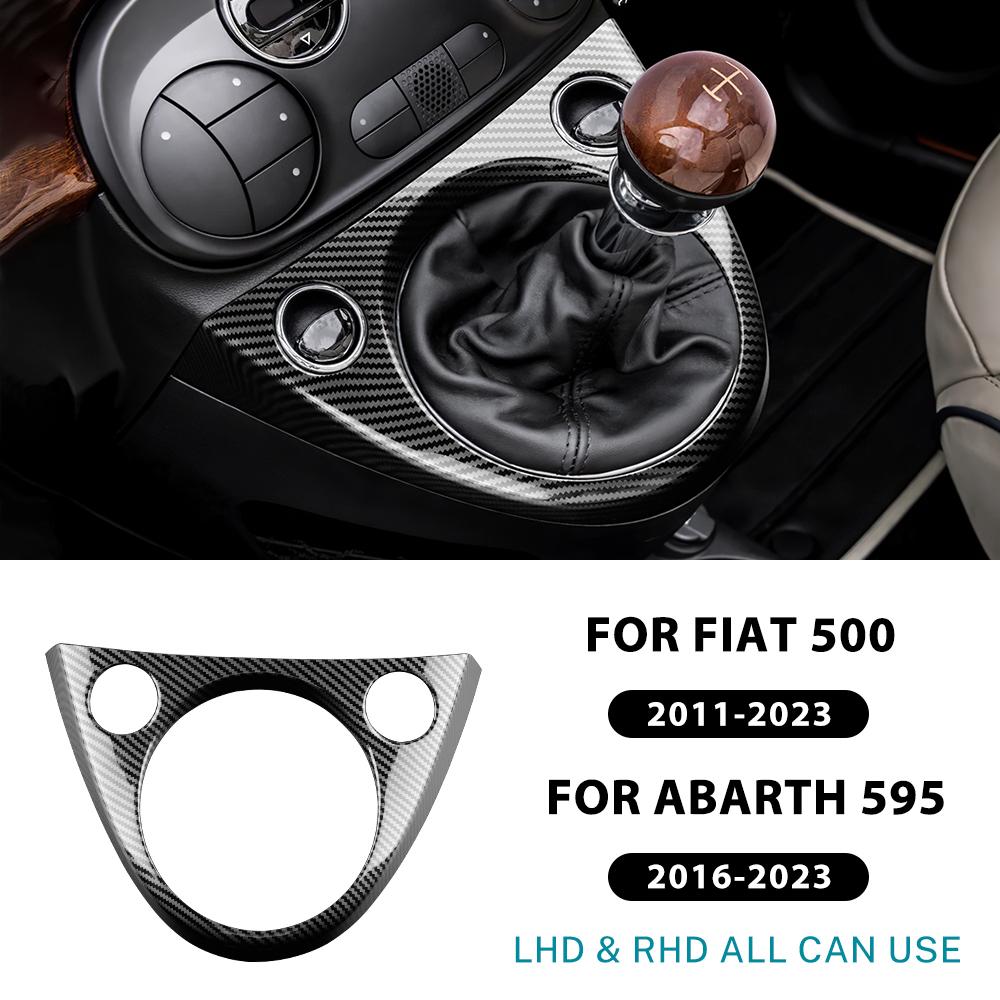 

ABS Carbon Fiber For Abarth 595 695 2016 2017 2018 2019 2020 2025 2025 2025 For Fiat 500 2011-2025 LHD RHD Gear Shift Cover Trim