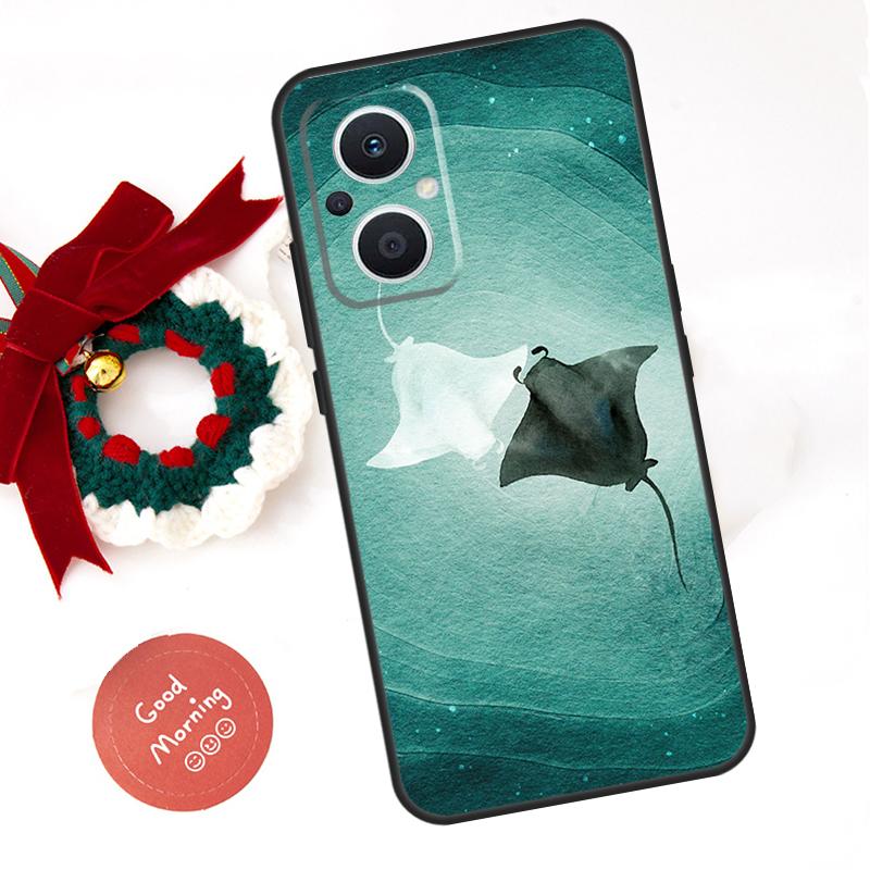 Animal Manta Ray Funda For OPPO Reno 13 F 14 10 11 12 Pro 12F 11F 14F 7 8 Lite OPPO Find X9 X8 X6 X5 Pro Case