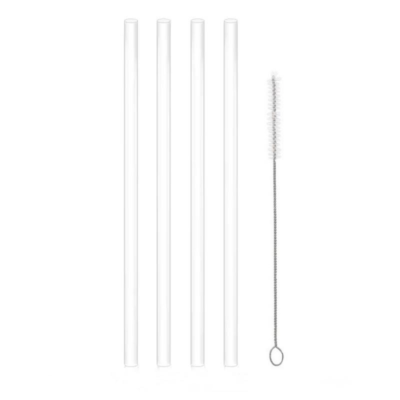 6 pack Replacement Straws for Stanley 40oz Adventure Quencher Travel Tumbler, Reusable Plastic Straws with Cleaning Brush