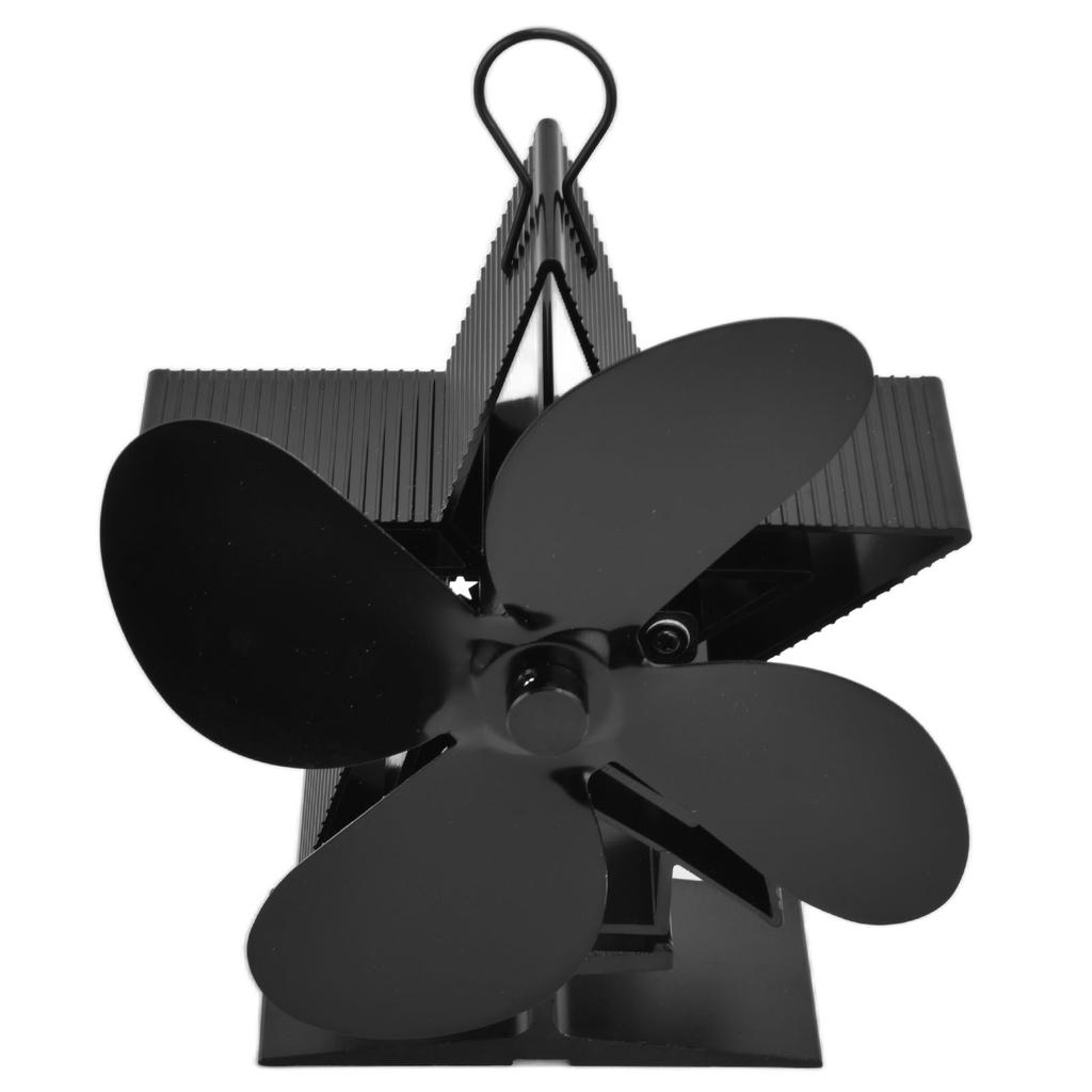 4lopatkový krbový ventilátor s teploměrem Vnitřní ventilátor na dřevo poháněný teplem pro teplo