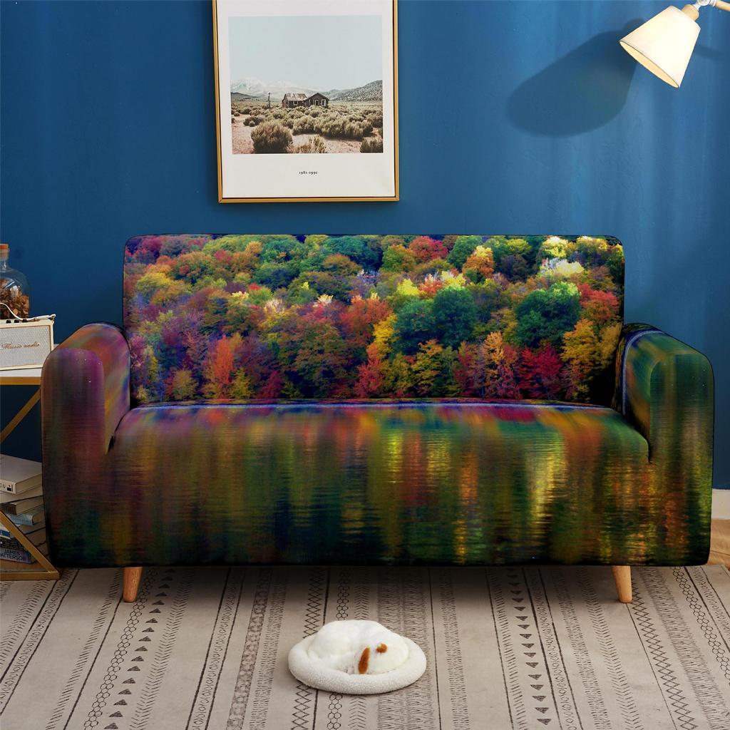 Elastic Landscape All-Inclusive Sofa Cover, Multi-Person Combination Sofa Cover, Lazy Sofa Cover