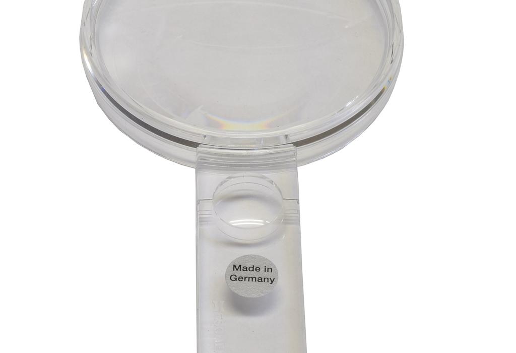 ESCHENBACH Handheld Magnifying Glass, Economical Crystal Magnifying Glass, Approx. 2x Magnification, Made in Germany, 2612-80B
