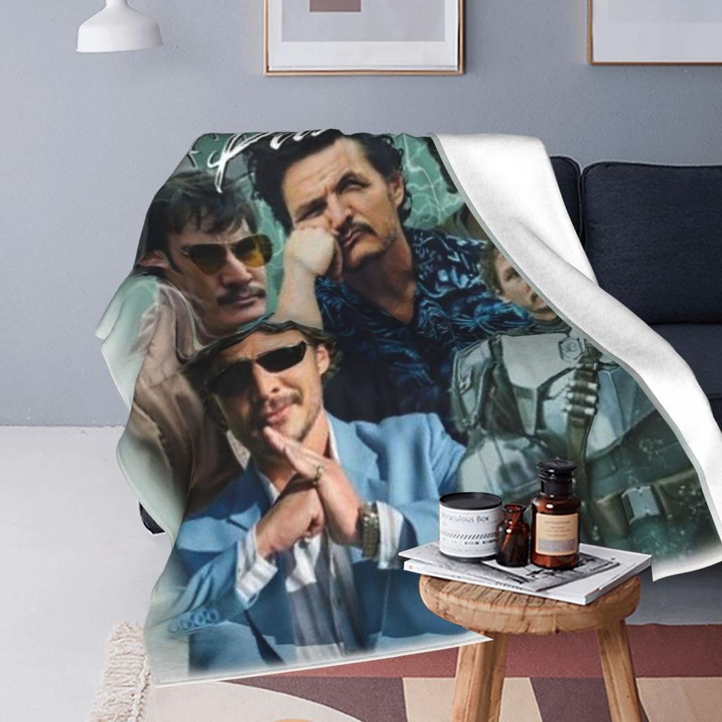 Pedro Pascal Pattern Blankets Fleece Sofa Throw Blanket Multi-function Throw Blankets for Bedding Travel Throws Bedspread Quilt