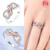 Blue Luminous Starry Night Ring Cross Infinity Love Heart Ring Original 925 Silver Valentine's Anniversary Fine Gift