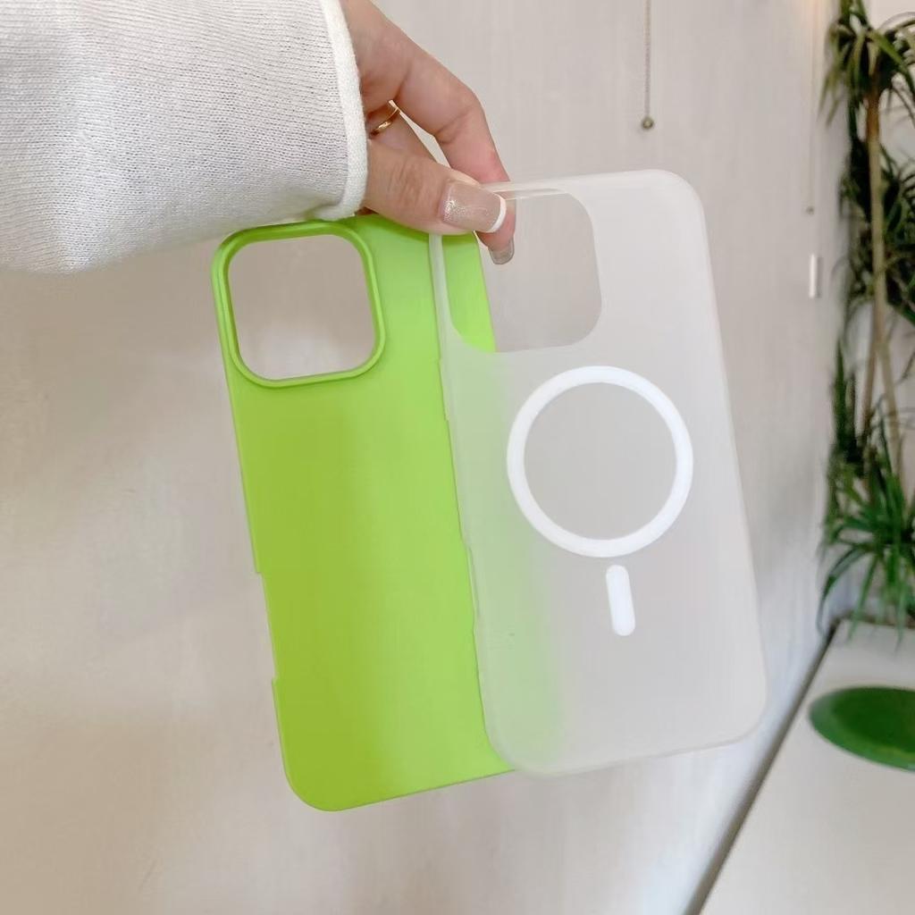 Luxuriöse Candy-Farbe 2 IN 1 Magsafe Hülle für iPhone 16e 16 15 14 Plus 13 11 12 Pro Max Magnetische Kabellose Ladung Matte Weiche Hülle