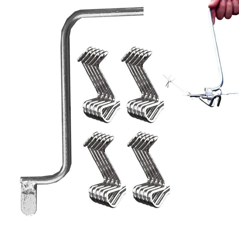 Fence Wire Tensioning Tool 20X Wire Tighteners With Handle Metal Stretcher Repair Supplies For Outdoor Farm Garden