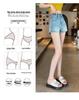 Sweet & Spicy Age-Defying Slim-Fit High-Waisted Denim Shorts with Bowknot Embroidery, Trendy A-Line Summer Straight-Leg Hot Pants for Women