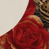 Leopard Print Fitted Sheet Set Red Roses And Leopard Face Design With Pillowcases For Bedroom Decor