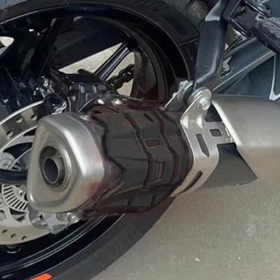 Schalldämpfer-Hitzeschild, Silikon-Auspuffendrohrschutz, Schildabdeckung, Auspuffrohr, Verbrühungsschutz, Motorrad-Abgaswärme