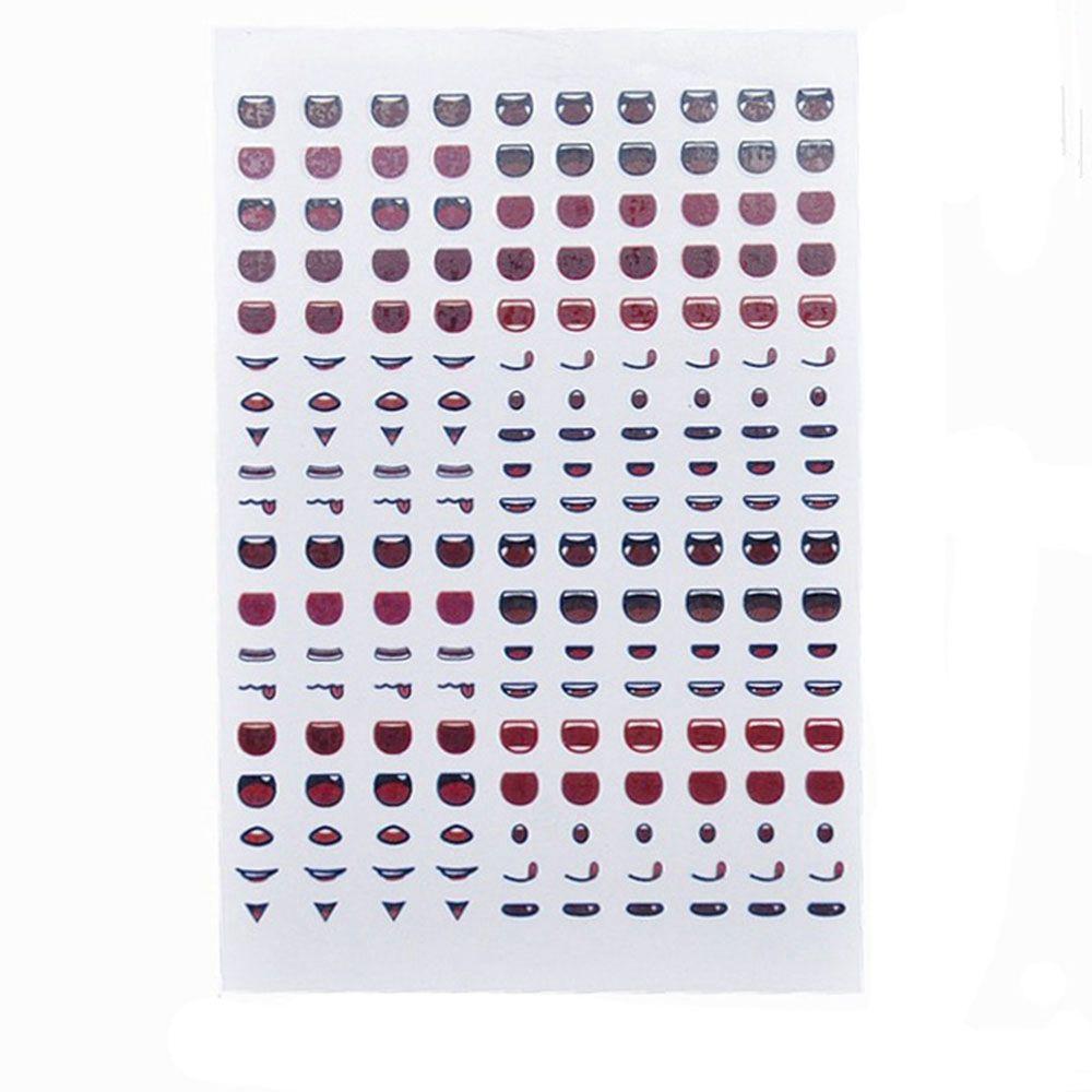 

Toys Anime Figurine Doll Cute Sticker Face Organ Paster Cartoon Eyes Stickers Clay Decals 17