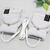 Unisex USB Electric Heating Gloves Knitted Flip Cover Winter Heated Gloves Keep Warm Touch Screen Hands Warmer Outdoor