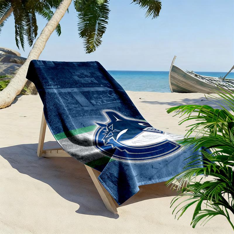 VANCOUVER CANUCKS Print Beach Towel, Large Soft Quick Dry Towel for Beach Camping Swimming