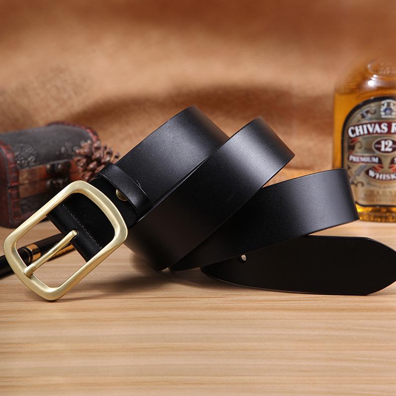 Men's Genuine Full Grain Leather Casual Antique Waist Belt