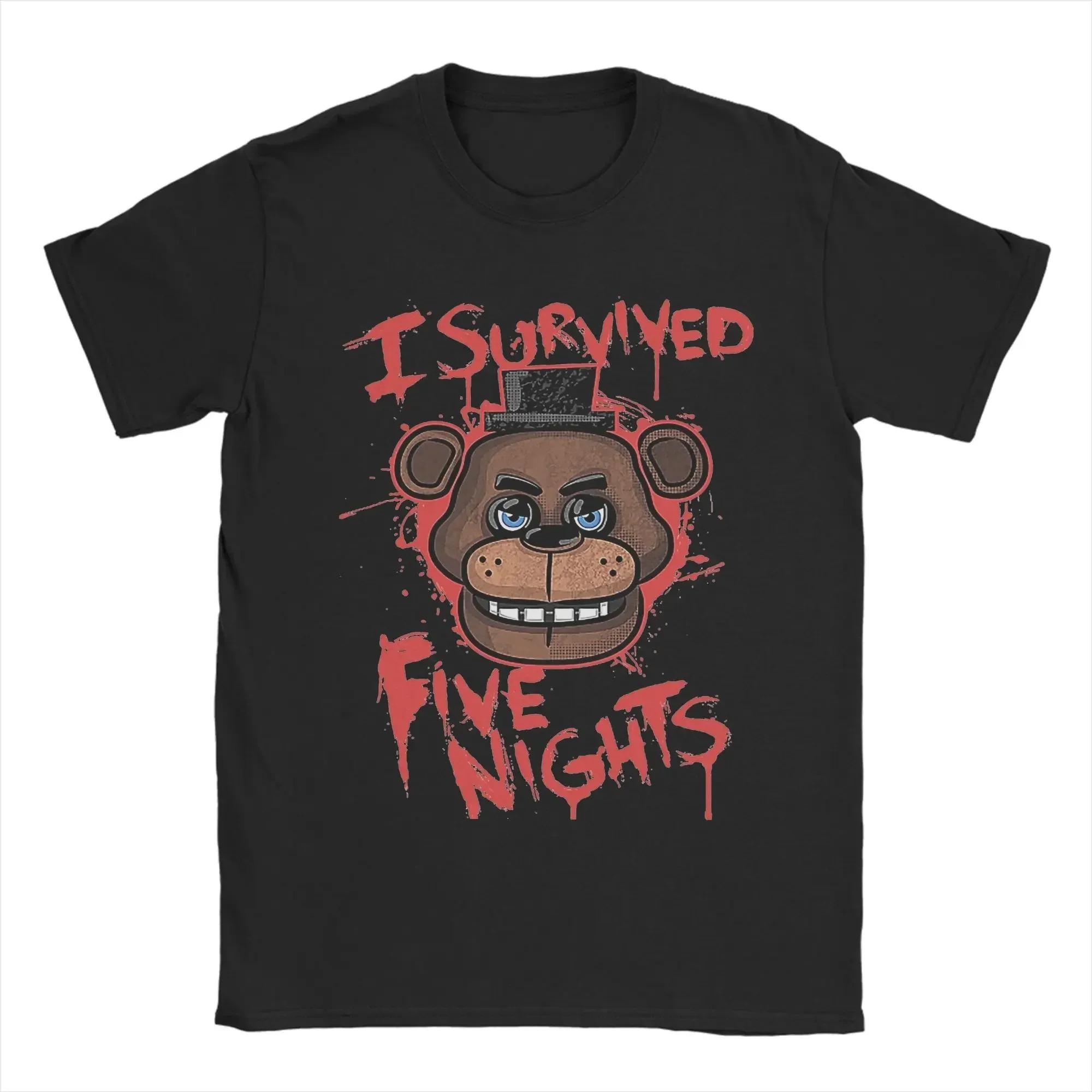 

2026 Пять ночей с Фредди Футболка с коротким рукавом Freddy Fazbear s Pizza Модная футболка унисекс для мужчин и женщин 4XL