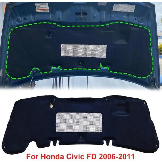Автомобильный передний капот двигателя звуко- и теплоизоляционный хлопок для Honda Civic FD 2006-2011