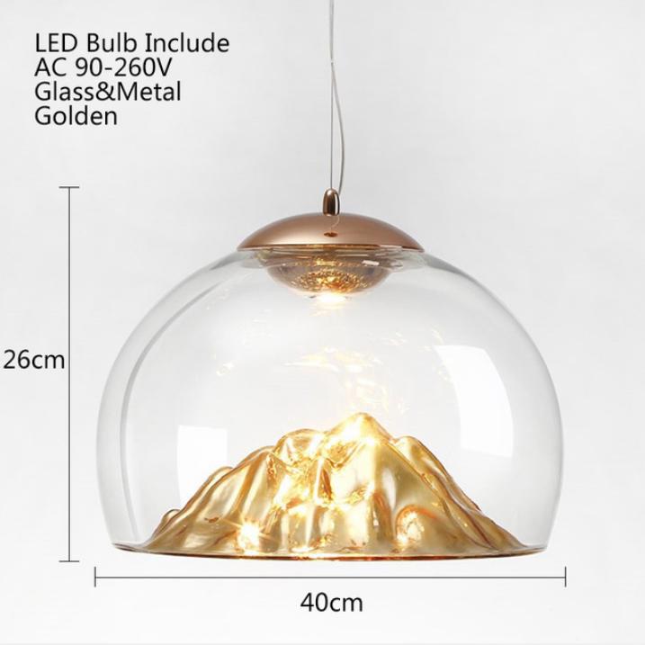 Art Deco Novelty Glass Mountain Pendant Light Led Modern Loft Home Hanging Lamp Bedroom Lobby At A Low S On Joom E Commerce Platform Novelty Glass Mountain Pendant Light, Chandelier Hanging Mountains