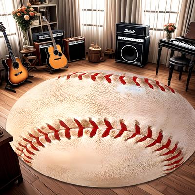 Vintage Baseball Pattern Carpet Mat Rug Non-Slip Area Rug Home Decoration for Living Room Bedroom Sports Decor Bedroom Decor