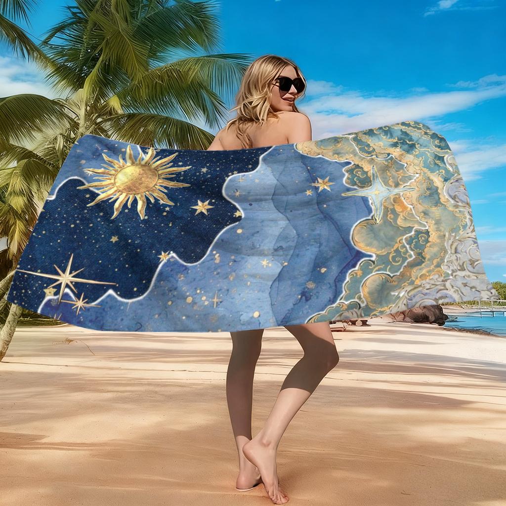 1pc Oil Painting Beach Towel Quick-Drying Super Towel For Beach Pool Sport Yoga Gym Home Towel Gift for Friends Sand Free Towel