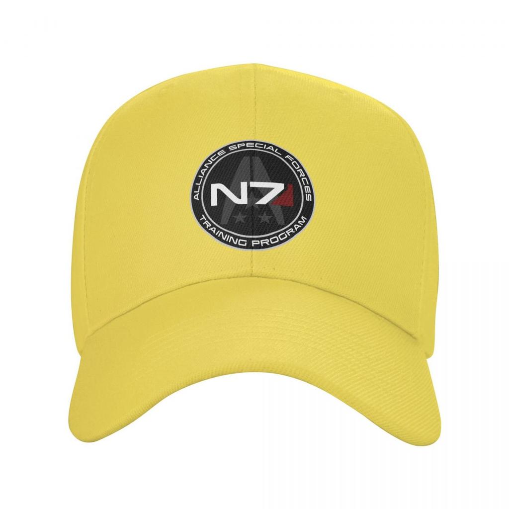 Fashion Unisex Alliance Mass Effect N7 Baseball Cap Adult Video Game Adjustable Dad Hat Unisex Women Hip Hop Snapback Caps