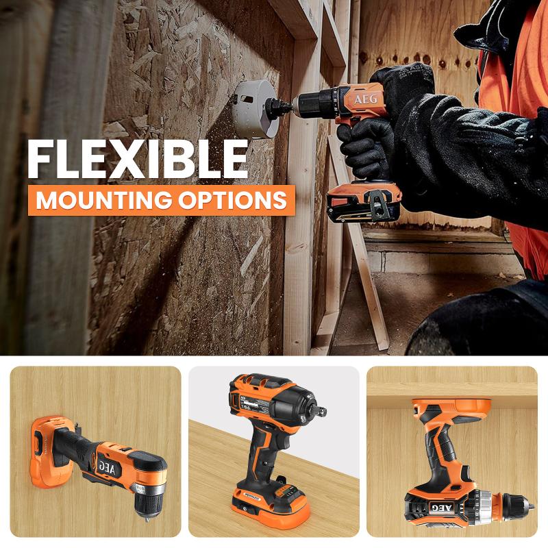 Wall Mount Electric Tool Holder For 18V Wall Power Mount Storage Battery Bracket Fixing Newest Drill Holder Slots Stand