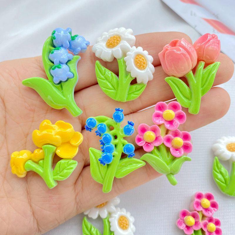 

10 шт. Новые милые мультяшные из смолы Красивый букет цветов Серия Плоская спинка Маникюрные детали Украшения Для аксессуаров для волос