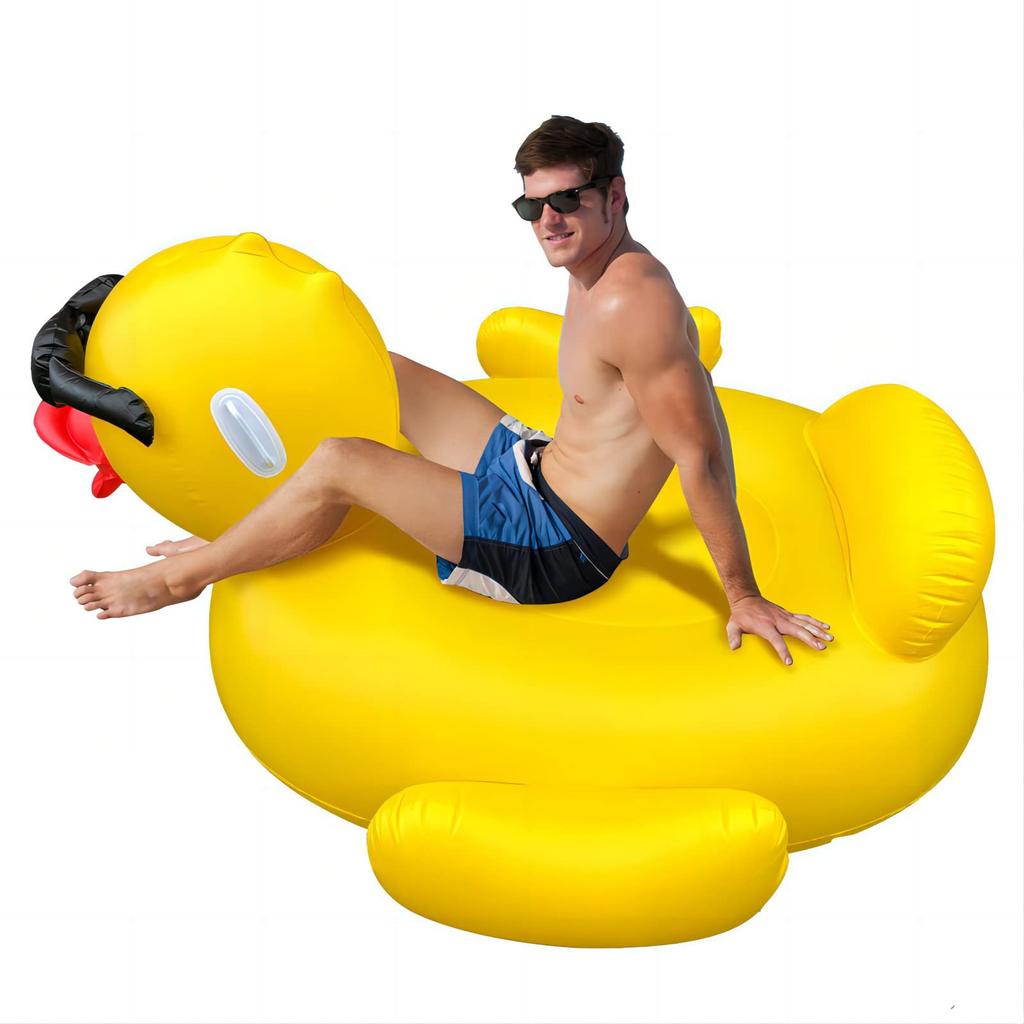 Jumbo Rubber Duck Float for Adults, Extra Large Duck Float for Kids, Stylish Duck Feather Float for Adults, Great for Summer Festivals, Large Pools,