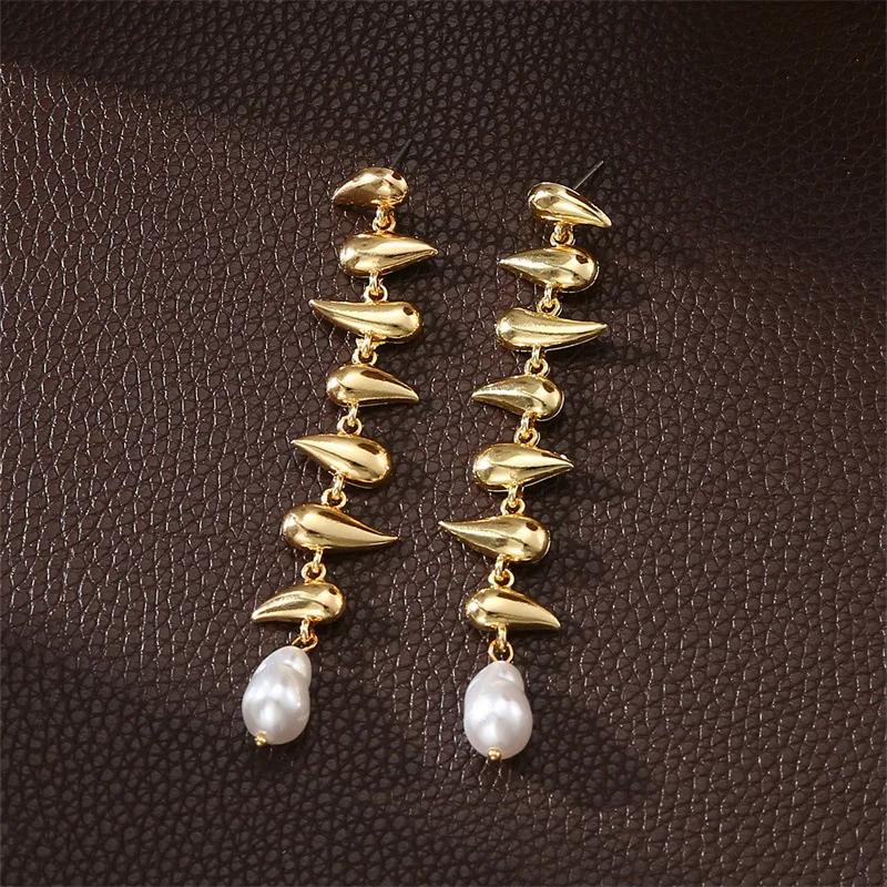 

Fashionable Waterproof Glossy Waterdrop Earrings And Bracelet Set for Women Trendy Jewelry Gift