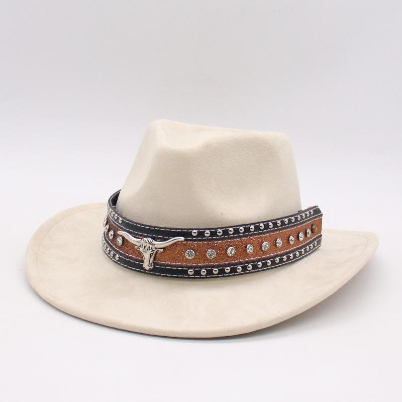 Spring And Summer Men'S And Women'S Ethnic Beach Hats, Wind Top Hats, Suede Denim Jazz Hats