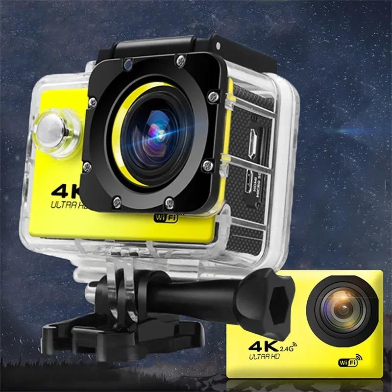 Ultra HD 4K Action Camera with WiFi - 30fps Waterproof Sports Camera (170° Wide Angle, 2.0" Screen) for Helmet & Underwater Use