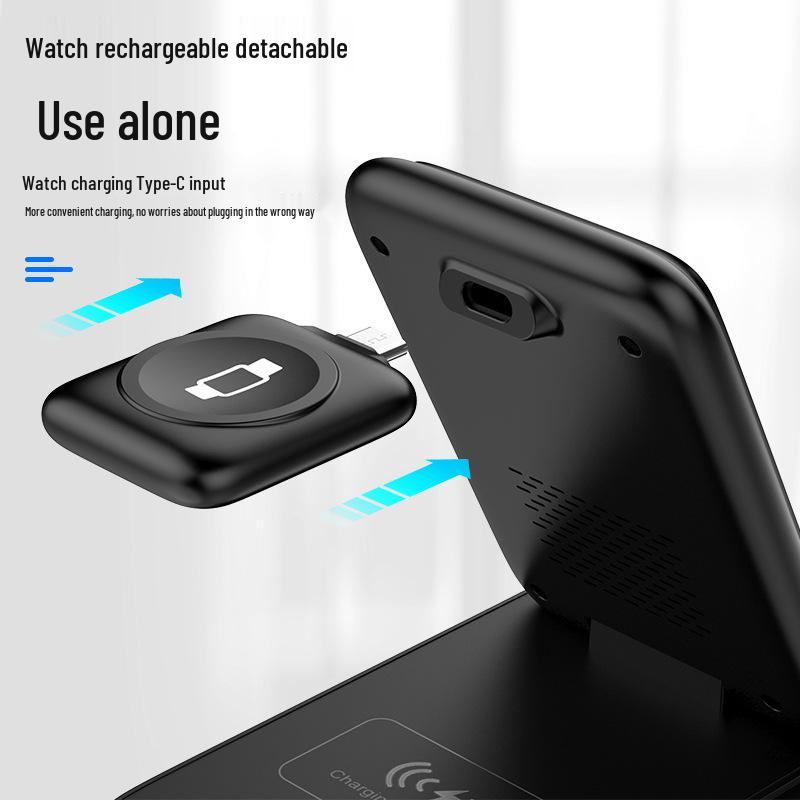 3-in-1 Foldable Wireless Charger for Apple Phones, Watches & Earbuds
