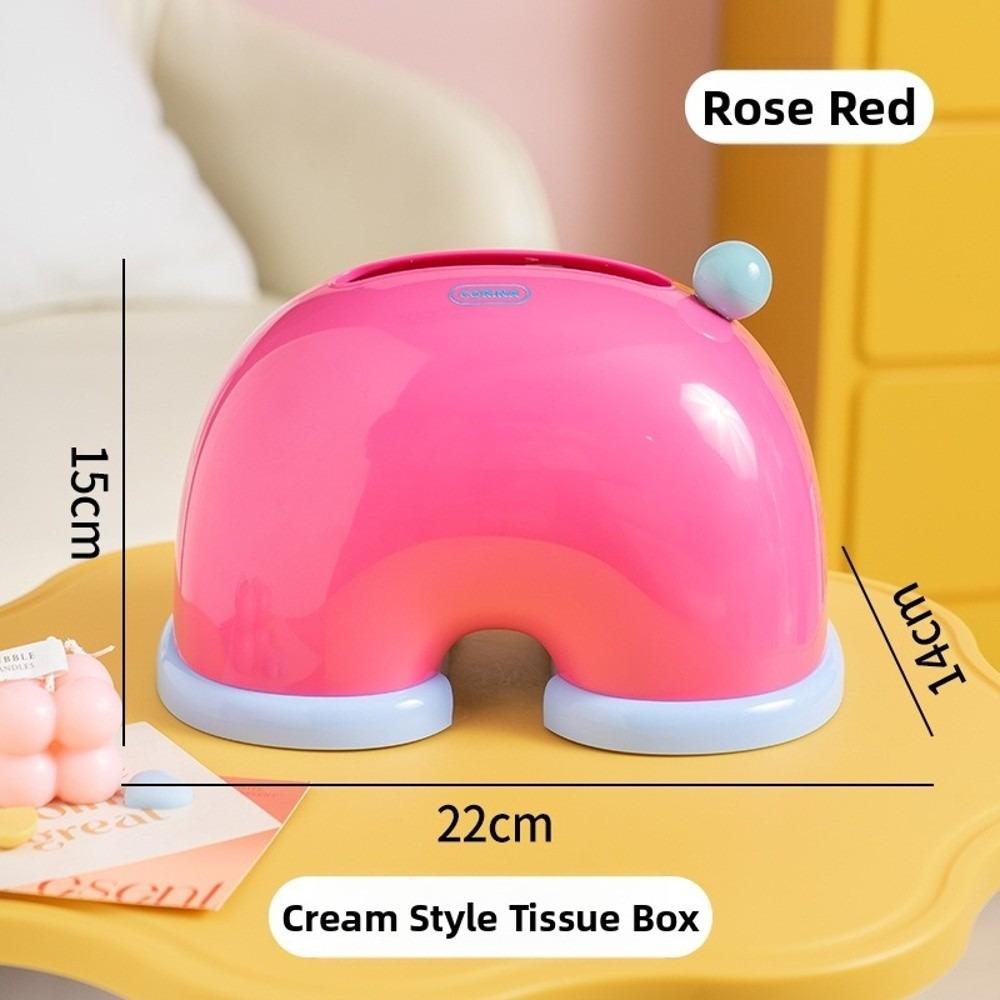 Creative Desktop Tissue Box with Spring Household Paper Towel Organizer Dopamine Napkin Holder розы красного