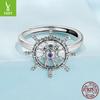 Vintage Rotatable Rudder Live Ring Men'S And Women'S Personality Medium Antique S925 Sterling Silver Ring