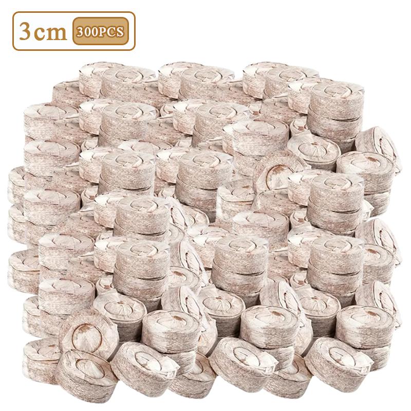 300-20 Stück Anzuchtblöcke Kokosfaser Anzuchtschale Komprimierte Erde für Pflanzenstecklinge Gemüse Blume Kräuterzucht