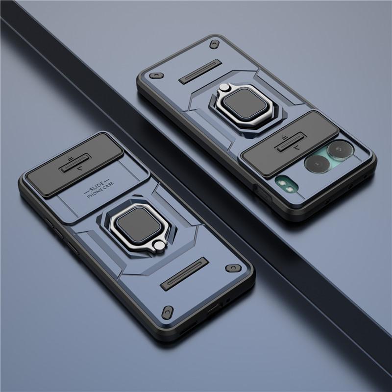 For OnePlus Nord 4 5G Cover For OnePlus Nord 4 Case 6.74 Inch Lens Protection Shockproof Push Window Magnetic Holder Bumper