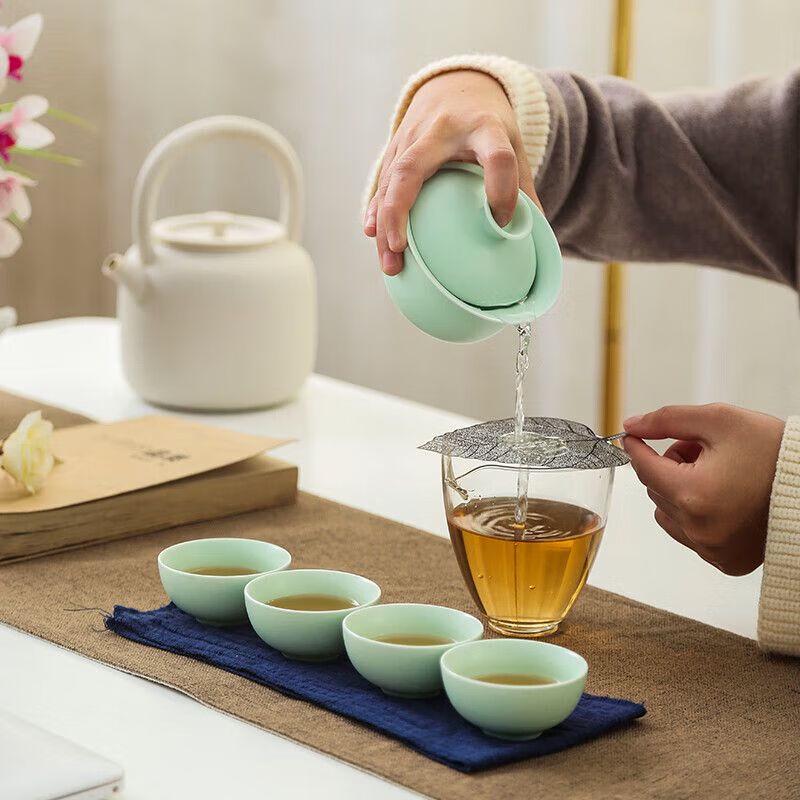 Qiuqiao Portable Ceramic Kung Fu Tea Set
