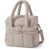 11.8L.High Quality Double Deck Lunch Bag Leakproof Insulated Lunch Box Reusable Durable Puffer Tote Outdoor