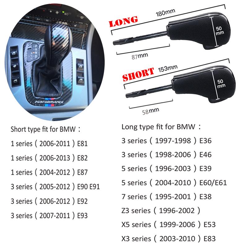 For BMW E39 E46 E53 E60 E61 E63 E64 E83 E81 E82 E87 E90 E91 E92 E93 Automatic Gear Shift Stick Knob Lever Shifter Pen Head